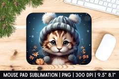 Cute Cat Mouse Pad Sublimation Design | Mouse Pad Design Product Image 1