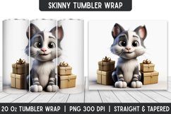 Cute Cat Tumbler Sublimation Wrap | Tumbler | Sublimation Product Image 1