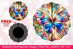 Butterfly Wind Spinner Sublimation Design Product Image 1
