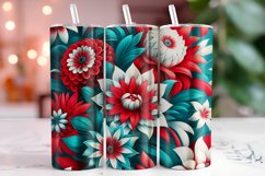 Flowers 20oz Tumbler Wrap Sublimation Product Image 1