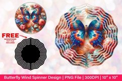 Butterfly Wind Spinner Sublimation Design Product Image 1
