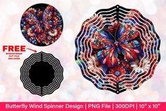 Butterfly Wind Spinner Sublimation Design Product Image 1