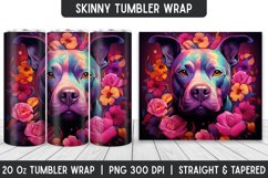 Colorful Dog Tumbler Sublimation Wrap | | Sublimation Product Image 1