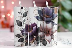 Florals 20oz Tumbler Wrap Sublimation Product Image 1