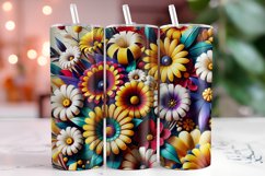Flowers 20oz Tumbler Wrap Sublimation Product Image 1