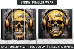 Skull Tumbler Sublimation Wrap | | Sublimation Designs Product Image 1