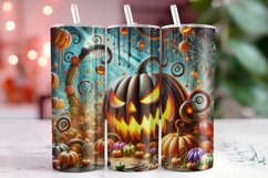 Halloween Pumpkins 20oz Tumbler Wrap Sublimation Product Image 1