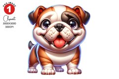 Funny Bulldog Clipart Sublimation PNG Design Product Image 1