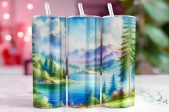 Mountain 20oz Tumbler Wrap Sublimation Product Image 1