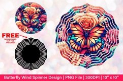 Butterfly Wind Spinner Sublimation Design Product Image 1