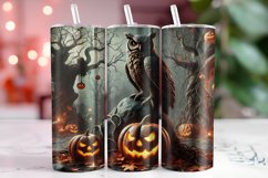 Halloween Owl 20oz Tumbler Wrap Sublimation Product Image 1