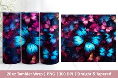Colorful Butterflies Tumbler Wrap Sublimation Product Image 1