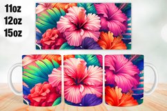 Hibiscus Tropical Mug Wrap Sublimation 11oz, 12oz, 15oz Product Image 1