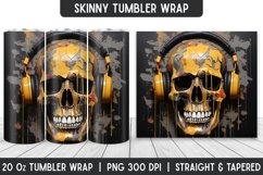 Skull Tumbler Sublimation Wrap | | Sublimation Designs Product Image 1