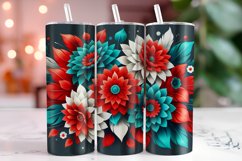 Flowers 20oz Tumbler Wrap Sublimation Product Image 1
