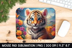 Baby Tiger Mouse Pad Sublimation Design | Mouse Pad Design Product Image 1
