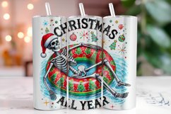 Christmas All Year 20oz Tumbler Wrap Sublimation Product Image 1