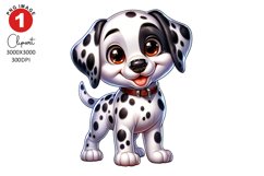 Funny Dalmatian Dog Clipart Sublimation PNG Design Product Image 1