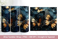 3D Butterflies Tumbler | 3D Sublimation Tumbler Product Image 1