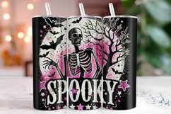 Spooky Skeleton 20oz Tumbler Wrap Sublimation Product Image 1
