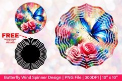 Butterfly Wind Spinner Sublimation Design Product Image 1