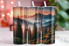 Forest Mountain 20oz Tumbler Wrap Sublimation Product Image 1