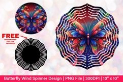 Butterfly Wind Spinner Sublimation Design Product Image 1