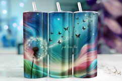 Just Breathe Tumbler Wrap Sublimation, 20oz Tumbler Wrap Product Image 1