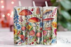 Mushrooms 20oz Tumbler Wrap Sublimation Product Image 1
