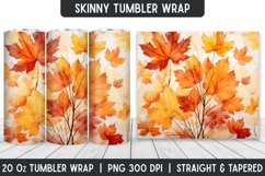 Fall Leaves Tumbler Sublimation Wrap | Tumbler | Sublimation Product Image 1