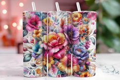 Florals 20oz Tumbler Wrap Sublimation Product Image 1