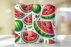Cute Watermelon Tumbler Wrap Sublimation Design Product Image 1