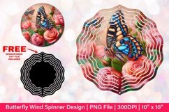 Butterfly Wind Spinner Sublimation Design Product Image 1