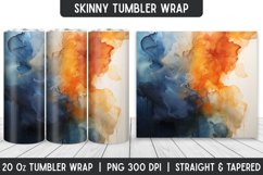Watercolor Tumbler Sublimation Wrap | Sublimation Designs Product Image 1