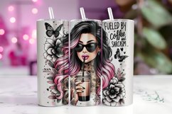 Fueled by Coffe and Sarcasm Tumbler Wrap Sublimation Product Image 1