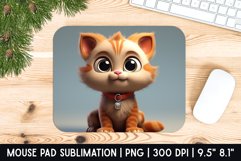 Cute Cat Mouse Pad Sublimation Designs | Mouse Pad Designs Product Image 1