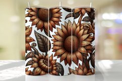 Sunflower Tumbler Wrap Sublimation Design Product Image 1