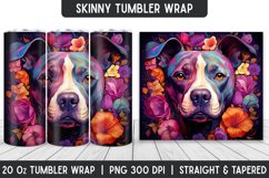 Colorful Dog Tumbler Sublimation Wrap | | Sublimation Product Image 1