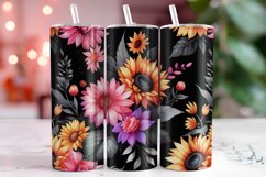 Florals 20oz Tumbler Wrap Sublimation Product Image 1