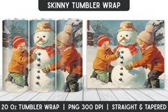 Christmas Tumbler Sublimation Wrap | Sublimation | Snowman Product Image 1