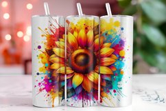 Vibrant Sunflower 20oz Tumbler Wrap Sublimation Product Image 1