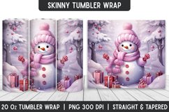 Snowman Tumbler Sublimation Wrap | | Sublimation Designs Product Image 1