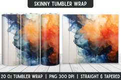 Watercolor Tumbler Sublimation Wrap | Sublimation Designs Product Image 1