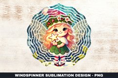 Christmas Fairy Wind Spinner Sublimation Design Product Image 1