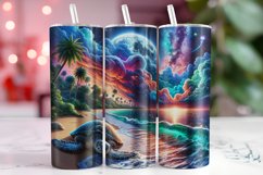 Beach Turle Tumbler Wrap Sublimation, 20oz Tumbler Wrap Product Image 1
