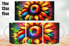 Sunflower Mug Wrap Sublimation 11oz, 12oz, 15oz Product Image 1
