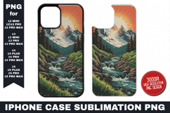 Mountains iPhone Case Sublimation PNG | Sublimation Product Image 1