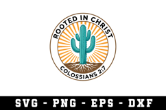 Rooted In Christ Svg| SVG Cut files | Cricut Product Image 1