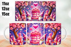 Happy Valentine Day Mug Wrap Sublimation 11oz, 12oz, 15oz Product Image 1
