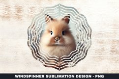Christmas Bunny Wind Spinner Sublimation Design Product Image 1
